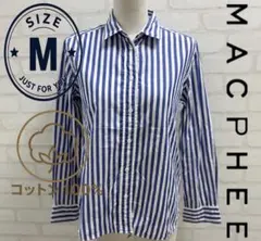 ★美品★ MACPHEE ストライプ柄 シャツ 長袖 コットン100% Mサイズのサムネイル