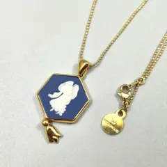 WEDGWOOD ウェッジウッド ネックレス ペンダント ゴールド ブルー 天使