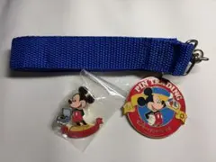 ディズニー ピンバッジ ストラップ セット ミッキー