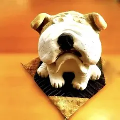 ブルドッグ 置物 ビンテージ オルゴール - メルカリ