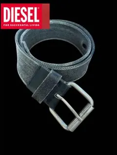 DIESEL グレー ストライプベルト