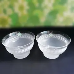 ホヤガラス　ガラス製 　デザートカップ 　2個セットのサムネイル