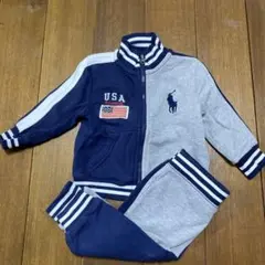 Ralph Lauren ジャージセット 9M ネイビー/グレー　75