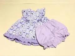 【新品・未使用】アナスイミニ ワンピース　総柄チュニック+カバーパンツ　90のサムネイル