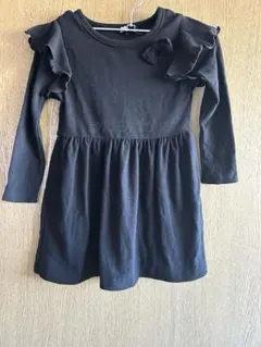 長袖ワンピース ブラック 95cm