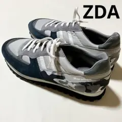 ZDA × 5351別注 カモフラレザーラインスニーカー 28-28.5cm