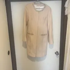 Rady ビジュー付きロングコート ベージュ