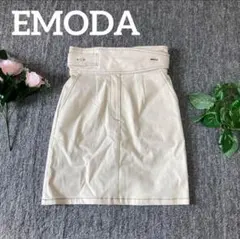 【新品】EMODA エモダ　ハイウェスト　スカート　ミニ　ホワイト　M