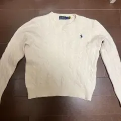 Polo Ralph Lauren 長袖ニットセーター M アイボリー