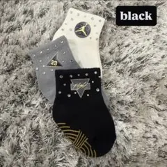 ジョーダン キラキラベビー靴下 ブラック