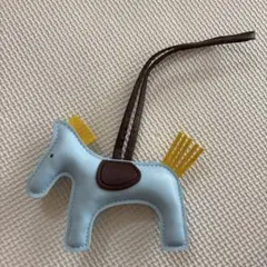 水色 馬型 キーホルダー