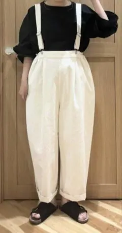 SM2極太ワイドサロペット❀キナリ　フリー 美品