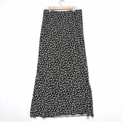 ユーバイスピックアンドスパン ロングスカート 黒 M 小花柄 タイト 総柄　上品のサムネイル