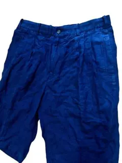 48(M)人気！美品！パパス 麻100% リネンハーフパンツ ショーツのサムネイル
