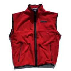 【90s】POLO SPORT ジップアップ フリースベスト レッド XL