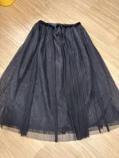 ローリーズファーム　黒 シフォン フレアスカート