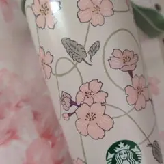StarbucksSAKURA2024ストラップカップシェイプステンレスボトル