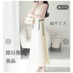 mily bilet リネンライクサイドリボンジャンスカ（ロング丈）　Mサイズ