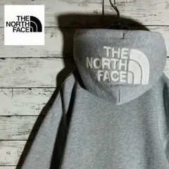 【超人気】ザ・ノースフェイス⭐フード刺繍ロゴ　パーカー　フルジップ　希少デザイン