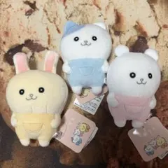 ま*読様 ちいかわ ぽてたまぬいぐるみ フロッキーフィギュア なんとかバニア セ ま*読様 ちいかわ ぽてたまぬいぐるみ フロッキーフィギュア なんとか