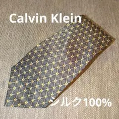 Calvin Klein ネクタイ 総柄 ダークグレー ゴールドのサムネイル