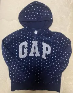 GAP ジップパーカー ネイビー ドット 水玉 ラメピンク y2k平成ギャル