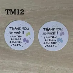 サンキューシール*TM12 丸型 蝶々 2種 96枚