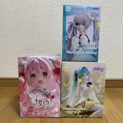 初音ミク フィギュア 桜ミク ぬーすとカナリア 誰もいないセカイ3点セット