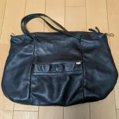 And A BEAU'RE シボ革 レザートートバッグ ブラックのサムネイル