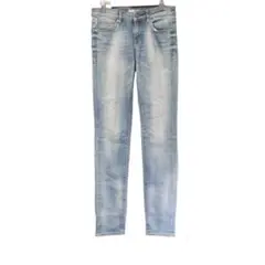 #美品☆ユニクロ スキニータイプ 24インチ テイパード ダメージ加工ジーンズ