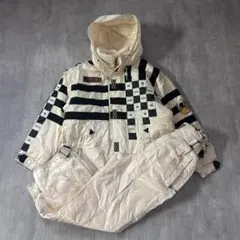 C738 良品 NICOLE SPORTS スキーウェア 上下 M 白 レトロ