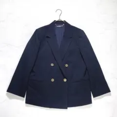 Mila Owen ミラオーウェン 金ボタンダブルブレザー ネイビー 紺ブレ M