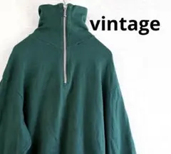 レトロ古着　ヴィンテージ　日本製 ハーフジップ　トップス