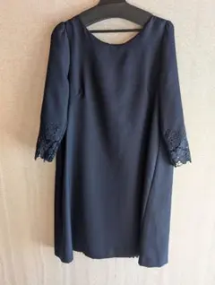 ワンピース　ネイビー　結婚式　セレモニー