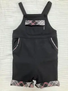 12/16処分 コムサフォセット オーバーオール チェック柄 80cm