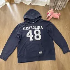 XLカレッジロゴ パーカー ネイビー S.CAROLINA ストリート 古着風