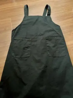 ブラックエプロン 2ポケット付き　150センチ