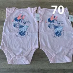 新品タグ付き babygap ミニーちゃん ロンパース 2着