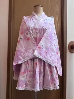 新品未開封】Rady 浴衣セット 大人可愛い 花柄 ブラック ピンク 紫