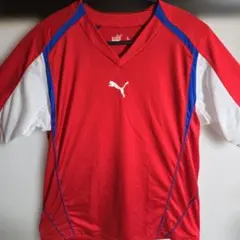 Puma スポーツ用 Vネック Tシャツ レッドLサイズ