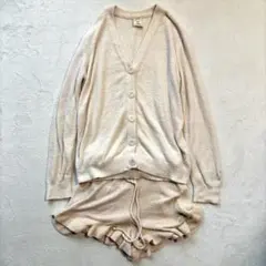 ジェラートピケ ルームウェア 上下セット カーディガン ショートパンツ F