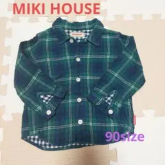 MIKI HOUSE チェックシャツ 90サイズ