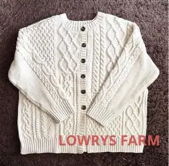 LOWRYS FARM 2wayケーブル編みニット アイボリー