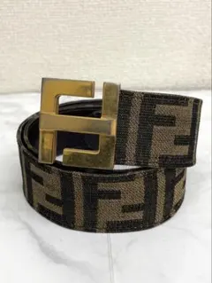 FENDI】フェンディ ズッカ柄 Fロゴ バックル ベルト ヴィンテージ 70