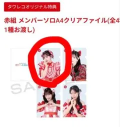 ぴ*ち様 月足天音　FRUITS ZIPPER クリアファイル　A4 タワレコ