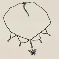 【Y2K/韓国風】蝶モチーフ シルバーネックレス