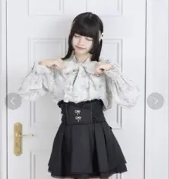 Pal elfy フラワーボウタイブラウス