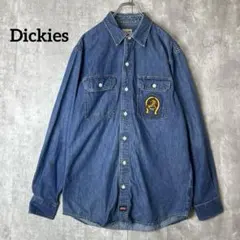 Dickies ディッキーズ デニムシャツ 長袖シャツ無地 M