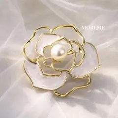 ❣️ラスト1点❣️パール ブローチ バラ フォーマル卒業式 入学式 結婚式 ゴールド