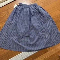 earth music &ecology ストライプ柄　イレヘムスカート